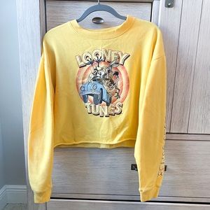 Cropped Vintage Looney Toons Crewneck Sweatshirt